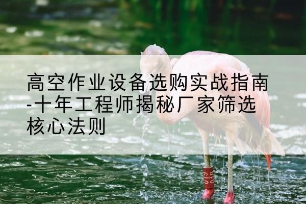 东胜剪叉式升降机厂家-高空作业设备选购实战指南-十年工程师揭秘厂家筛选核心法则
